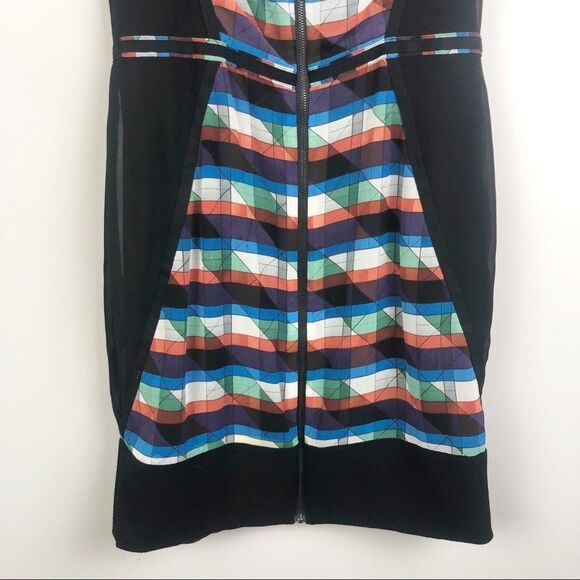 RACHEL ROY | Geometric Zip Front Multicolor Shift Dress Women’s Size 4 - Picture 5 of 9